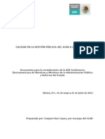 Calidad en La Gestion Publica. Del Azar A La Necesidad