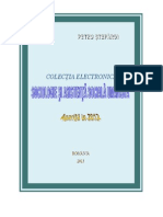 Sociologie Si Asistenta Sociala Umanista. Aparitii in 2012 in CESASU, Petru Stefaroi