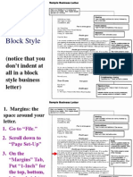 Notice That You Don't Indent at All in A Block Style Business Letter