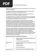 El Agua Como Vehículo de Transmisión de Enfermedades