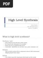 High Level Synthesis: Nikita Prabhu M.E. Microelectronics Roll - No. 112109013