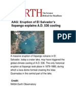 Eruption of El Salvador's Ilopango