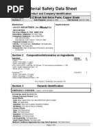 Ez Break Paste Copper Grade Msds