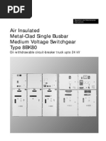 Air Insulated Metal-Clad Single Busbar Medium Voltage Switchgear Type 8BK80