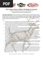 Big Buck Contest Rules and Regs 9-23-13