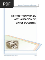 Instructivo Actualizacion - Datos Docente