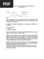 Conexion de Terminales Del Compresor Monofasico