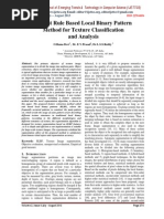 Robust Rule Based Local Binary Pattern Method For Texture Classification and Analysis