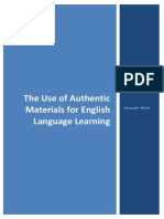 The Use of Authentic Materials For English Language Learning