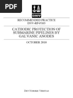 DNV Rp-f103-2010 - Cathodic Protection of Submarine Pipelines by Galvanic Anodes