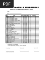 Maintenance Sheet