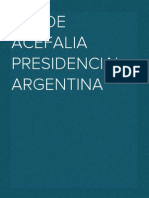 Ley de Acefalia Presidencial Argentina