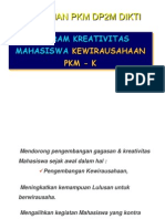 Materi Pelatihan Penulisan Proposal Program Kreativitas Mahasiswa Kewirausahaan (PKMK) 2008