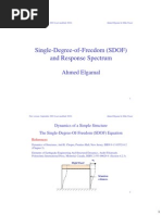 Single-Degree-of-Freedom (SDOF) and Response Spectrum: Ahmed Elgamal