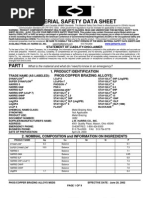 Material Safety Data Sheet: 1. Product Identification Phos/Copper Brazing Alloys