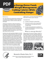 Low-Energy-Dense Foods and Weight Management: Cutting Calories While Controlling Hunger