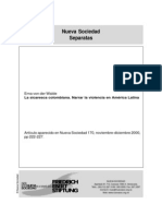 La Sicaresca Colombiana. Narrar La Violencia en América Latina. Erna Von Der Walde.