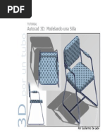 Autocad 3D Modelando Una Silla 3D-Por Guillermo de Leon S.