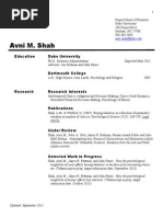 AMShah Academic CV - September 2013