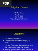 Irrigation Basics: R. Allen Straw