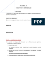 Practica 3 Observacion de Minerales