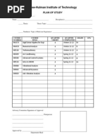 Plan of Study