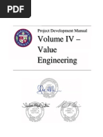 Volume IV - Value Engineering: Project Development Manual