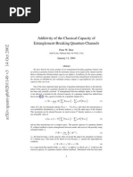 Additivity of The Classical Capacity of Entanglement-Breaking Quantum Channels