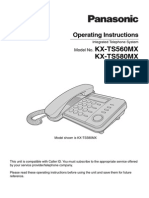 KX-TS560MX KX-TS580MX: Operating Instructions