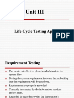 Unit III: Life Cycle Testing Approach