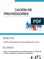 Calificación de Proveedores