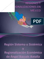 Regiones y Regionalizaciones en México