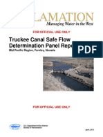 Truckee Canal Safe Flow Panel Report