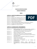 Pliego de Especificaciones Tecnicas Generales PDF