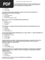 Six Sigma Green Belt Training Statistical Self Assessment Tool