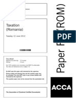 Taxation (Romania) : Tuesday 12 June 2012