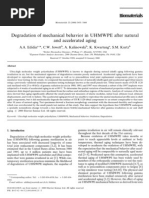 Degradation of Mechanical Behavior in UHMWPE After Natural and Accelerated Aging