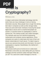 What Is Cryptography