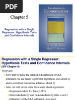 Regression With A Single Regressor: Hypothesis Tests and Confidence Intervals