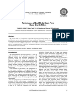 Performance of Dual Media Downflow Rapid Gravity Filters