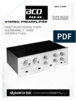 Dynaco PAS-3X Stereo Preamplifier - Assembly, Operation & Schematic