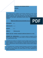 Ejemplo de Defensa Previa