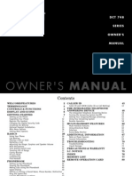 D C T 7 4 8 Series Owner'S Manual