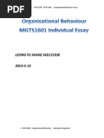 Leong - Fu - Xiang Organisational - Behaviour - Individual - Assignment PDF