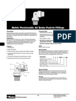 Metric Prestomatic Air Brake Push-In Fittings: Advantages Technical Data