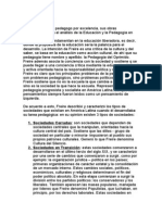 La Sociologia de La Cultura y La Critica Pedagogica de Paulo Freire.