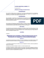 ACUERDO MINISTERIAL NUMERO 1-71 Reglamento para El Trámite y Control de Autorizaciones para La Contratac