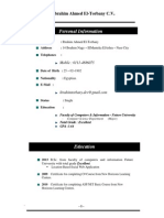 Personal Information: Ibrahim Ahmed El-Torbany C.V