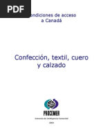 Ingreso de Hilos A Canada