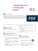 Solving Simultaneous Equations Using The Inverse Matrix: Prerequisites